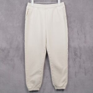 BEYOND YOGA Fleece Jogger Sweatpants High Waisted Athleisure Lounge Cream Sz M